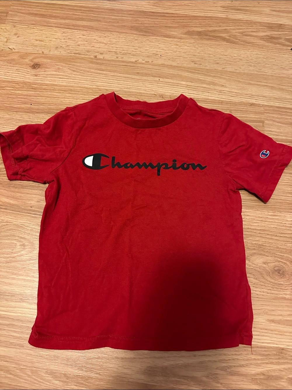 Champion Red Short-Sleeve Logo Tee